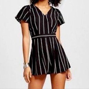 Black and white striped Romper Size S